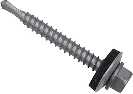 TechFast Dachschrauben aus Blech auf Stahl, leicht, 5,5 x 25 mm, Elementech, 100 Stück