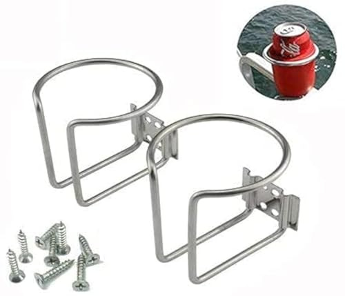 Z-Color 2 Stück Edelstahl Bootsring Becherhalter Getränkehalter Universal Getränkehalter für Marine Yacht LKW RV Auto Anhänger Hardware