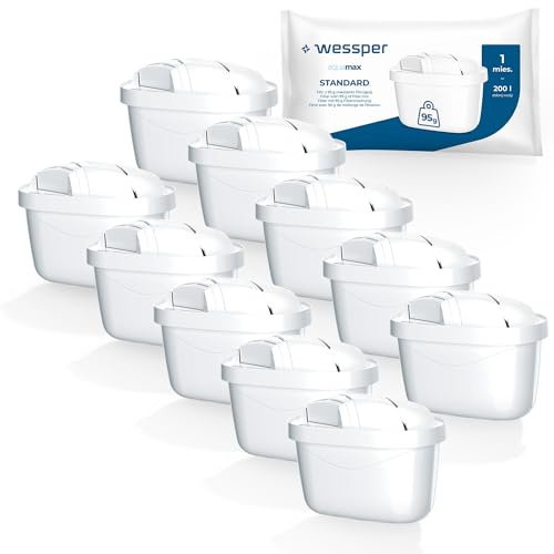 Wessper – Lot de 12 Cartouches Filtrantes – Compatibles Brita Maxtra+, Maxtra Pro, Carafes Marella, Style, Elemaris – Filtres à Eau de Remplacement
