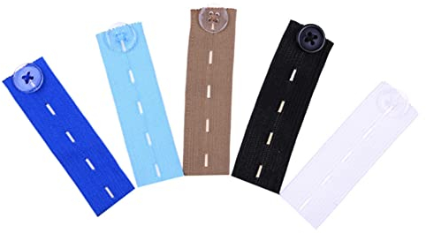 5/10 Stücke Hosenerweiterung Einstellbare Elastische Extender, Weiß/Blau/Schwarz/Königsblau/Braun Hosenbunderweiterung für Hosen Jeans Schwangerschaft