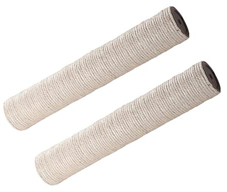 Pet Scratch Post Ricarica Palo Naturale Sisal Corda Affilare Artiglio Giocattolo Diametro 7 cm, Fai da Te Cat Tiragraffi Sostituzione per Giocare, Beige 30 cm