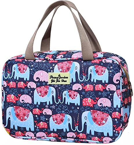 Trousse de Toilette Femme,Trousse de Toilette étanche Portable,Sac de Toilette Grande capacité Organisateur pour Le Voyage,Business,Pique-Nique (L'éléphant)
