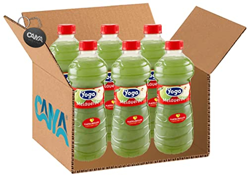 6X Yoga Melaverde Succo di Frutta al Gusto di Mela Verde e Limone 1L [CAIYA® BOX da 6 Bottiglie]