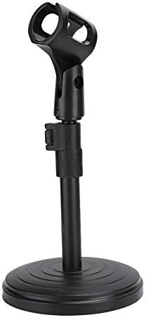 Cyrank Support De Microphone De Bureau Support De Micro De Table Réglable Pince De Micro Support De Micro Bureau Base en Fer Stable Support De Microphone De Table à Angle Réglable