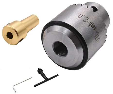 BESTonZON 0 3-4mm Bohrfutter für Drehmaschine Elektrische Bohrmaschine Edelstahl Mini Montiert Spannfutter