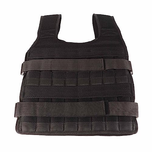 SUNFECILI Atmungsaktive Gewichtsweste, Atmungsaktives Mesh, 15 Kg, Schwarz, Krafttrainingsjacke für Workout-Fitness