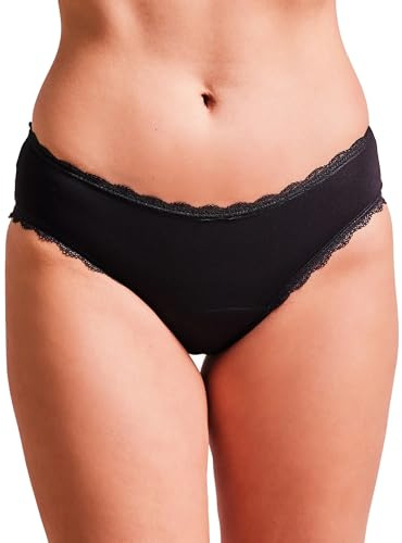 juno & me - Period Panty Feel Good Day & Night: Periodenunterwäsche bei starker Blutung - 8-10 Stunden Auslaufschutz & saugstark wie 5 Tampons - aus natürlichen Bambusfasern - Periodenslip Damen