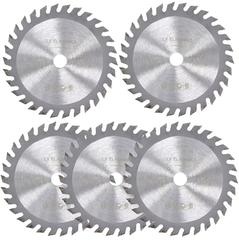 BALUGAEA 5 hojas de sierra de 85 x 10 mm para madera de 30 dientes – Hoja de sierra circular adecuada para sierras circulares de mano para trabajar madera dura, madera blanda, MDF y plástico