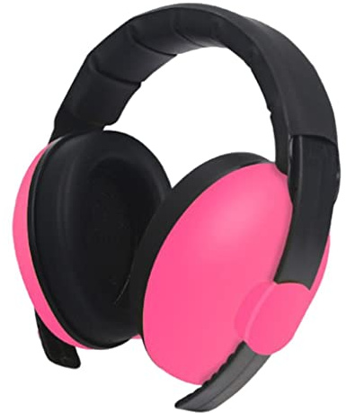 Luzhengyang Kids Noise Cancelling Earmuffs, Adjustable Ear ion for Babies & Toddlers, Unisex Ear Defenders for Special Needs, Noise Reduction Headphones for Children 0-5Years - Rose red