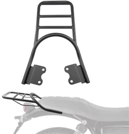 EYNLDS For Triumph Speed Twin 1200 2019-2023 Rear Tail Rack Suitcase Luggage Carrier Board Luggage Shelf - Black Iron Classic Style