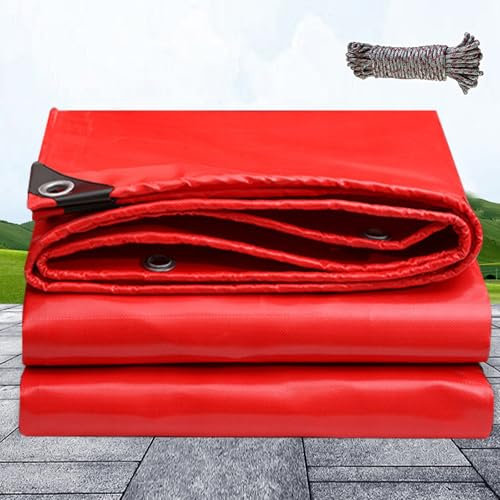 Bâche de Protection Bâche Imperméable Étanche 1.2 x 3 m Étanche, Résistante Aux UV, Indéchirable, sur Mesure Bois Imperméable Impermeable Bache pour Serre Jardin Pergola Piscine, Rouge