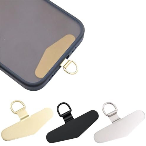 ZXCVWWE Universal Metal Phone Lanyard Gasket Patch Ultra Thin Phone Clip Card Strap D0J6 Cord Tab Hang Mobile Rope Sling