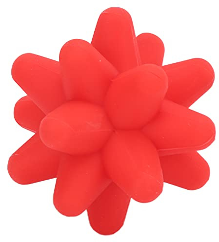 Massageball, Massagebälle, Fußmassagebälle für Füße, 7,9 Cm, Tragbarer Silikon-Yoga-Fitness-Igel-Massageball, Punktmatrix-Massage Zur Muskelentspannung (Rot)