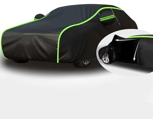 Hagelschutzplane Auto Gemacht Für Ford Mustang (2011-2014),Autogarage Abdeckung Hagelschutz,Autoabdeckung wasserdichte Outdoor,Auto Abdeckplane Winter,Halbgarage 1021wzj