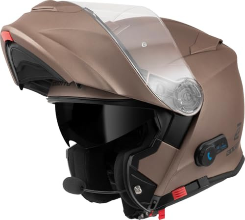 Bogotto H271 BT Bluetooth Klapphelm, braun matt, XS