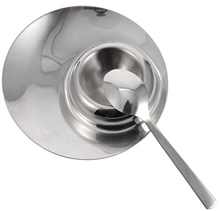 PRETYZOOM Bandeja para Huevos de Acero Inoxidable Huevera de Metal Hogar Estable para Guardar Huevos Cocidos Soporte