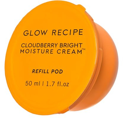 Glow Recipe Cloudberry Bright Cream Refill Pod – Ultra Moisturizing Korean Face Cream for Women with CoQ10, Multi Peptides & Vitamin C to Brighten, Repair Skin Barrier & Even Skin Tone (50 ml)