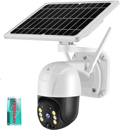 Cámaras de seguridad para el hogar Cámara IP De 3MP, Cámara Solar De 8W Con Panel Solar, Cámara De Seguridad Inalámbrica For Exteriores 4G, Cámaras De Vigilancia CCTV For Hogar Inteligente Detección d