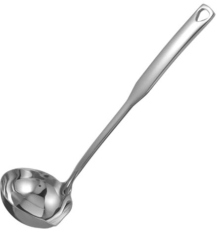 Ciieeo Louche à Soupe En Acier Inoxydable 304, Bol Profond, Manche Long, Bec Verseur Précis, Cuillères De Service Pour Buffet, Usage Professionnel Et Domestique, Ustensile Cuisine Polyvalent