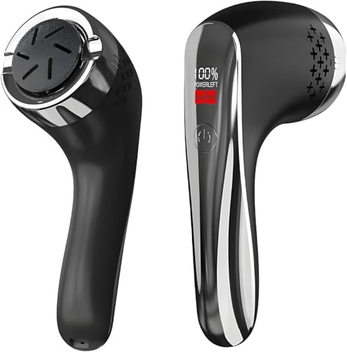 QUMOX Lima Eléctrica para Pies con Kit de Pedicura 10 en 1 – Raspador de Callos Recargable con Pantalla LCD, Impermeable, 2 Velocidades, Cabezal de Cuarzo