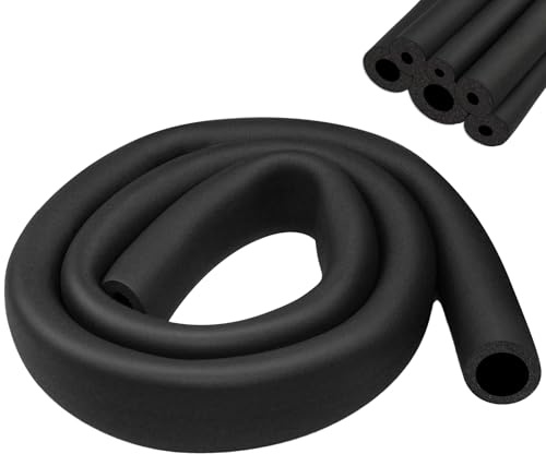 BEASAFY Isolamento dei tubi in gomma, isolamento dei tubi, in schiuma morbida, colore nero, per isolamento dei tubi, attrezzatura da fitness, tubo di rame (diametro 32 mm)