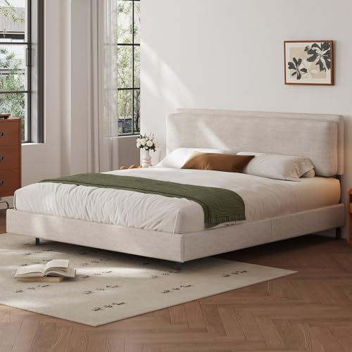 Guyii Polsterbett 180x200 cm, Doppelbett mit Bettrahmen & Lattenrost, Schlafbett, großes Bettgestell für Schlafzimmer, bequemes Bettgestell, Moderne Betten, Stabiler Rahmen, Zeitloses Design