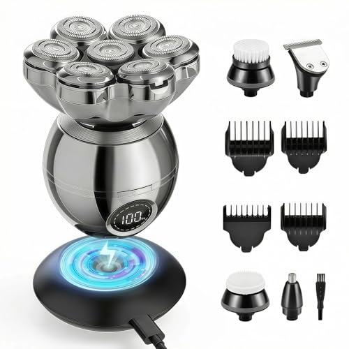 Trimpod 3.0 the Ultimate Shaver for Men Women, Electric Razor, Body Shaver | Wet Dry 5 in 1 Grooming Kit with Face Clean Brush Massager Nose Trimmer, Rechargeable 7D Floating for Blad Head, Face, Leg