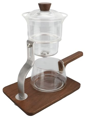 Kikumi Teiera Automatica con Gocciolamento, Set da tè in Vetro da 350 Ml con Design Magnetico per Casa e Ufficio