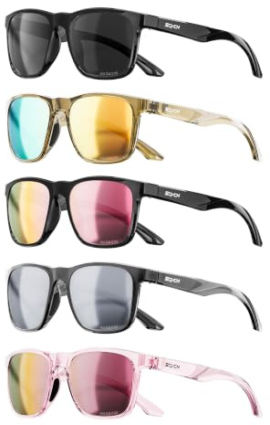 SCVCN Lunettes de soleil photochromiques Noir Homme Femme S235 | Transparent à noir CAT.1-CAT.2; UV400 99,99 % UVA/UVB; 25,8 g; TR90 avec plaquettes antidérapantes