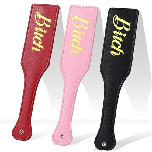 SM Paddel Sex Spanking Bdsm Leder Erotischer Paddle Erotik Flogger Brief Peitsche Rollenspiel ZubehöR Fetisch Sklavin Cosplay Sexspielzeug FüR Frauen MäNner Paare Extrem(Pink)