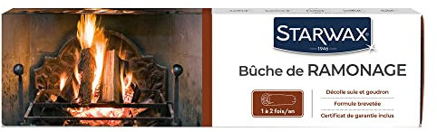 STARWAX - Ceppo spazzacamino per stufa e camino - Stacca fuliggine e catrame - Formula brevettata - Inodore - Certificato di garanzia incluso - Si utilizza 1-2 volte l’anno