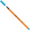 STABILO point 88 blau 1pièce (S) Ende – Kugelschreiber dünner (blau, blau, orange, Metall, 0,4 mm, 1 Stück (S))