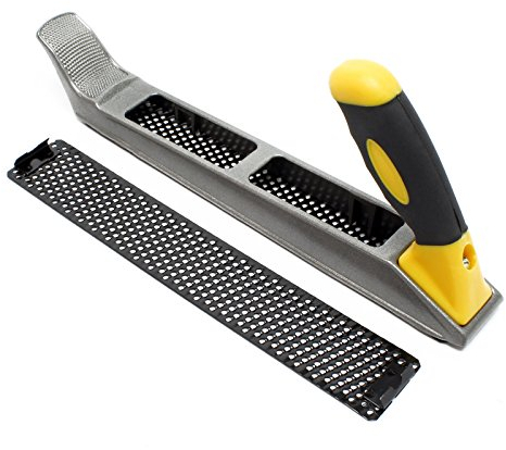 Wiltec Gipskartonhobel 250 mm mit Raspel Feile, Kantenhobel mit 2 Blättern, Fasenhobel für den Trockenbau, Trockenbauhobel