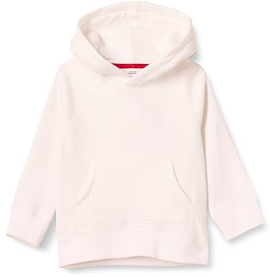 Amazon Essentials Felpe con Cappuccio in Pile Bambini e Ragazzi, Bianco, 6-7 Anni