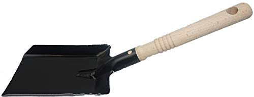 Kohleschaufel Kohlelöffel Ascheschaufel Schaufel Kamin Ofenschaufel (1, Kohleschaufel schwarz)