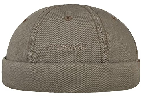 Stetson Ocala Baumwoll Dockercap Herren UV-Schutz 40 Hafenmütze Sommer Winter Oliv L (58-59 cm)