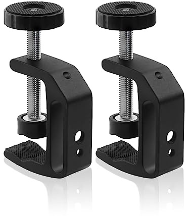 LEADRISE Universal C-Clamp With 1/4 And 3/8 Thread Hole For Desktop Mount Holder LCD Monitor Flash Desks Carts Benches Worktables (2)