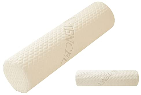 BlinBlin Memory Foam Neck Roll Pillow – Round Cervical Pillow & Removable Cover – Relieve Neck Pain（17.7x4.4inch