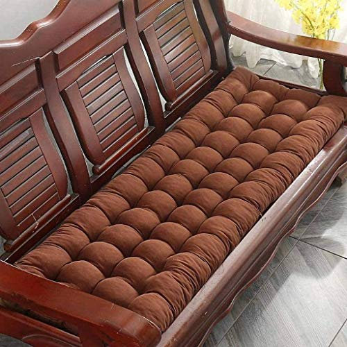 WYYUE Bankauflage Bankkissen Für Gartenbank Outdoor Und Indoor, 8Cm Dick,Café,48×170cm
