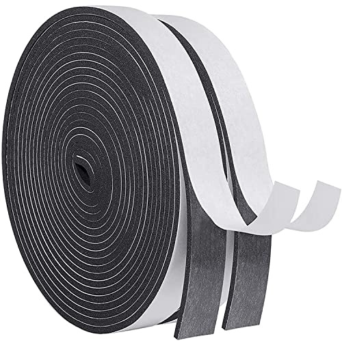 Dichtungsband Selbstklebend für Türen Fenster, 20mm(B) x 3mm(D)/10m Gummidichtung Türdichtung Schaumstoffband Schalldämmung Wasserdicht für Kollision Siegel Schalldicht