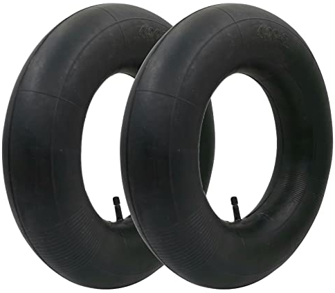 2 Pcs 4.00-8 Wheelbarrow Inner Tubes with TR-13 Straight Valve, Heavy Duty Replacement for Wheelbarrows, Mowers, Hand Trucks and More