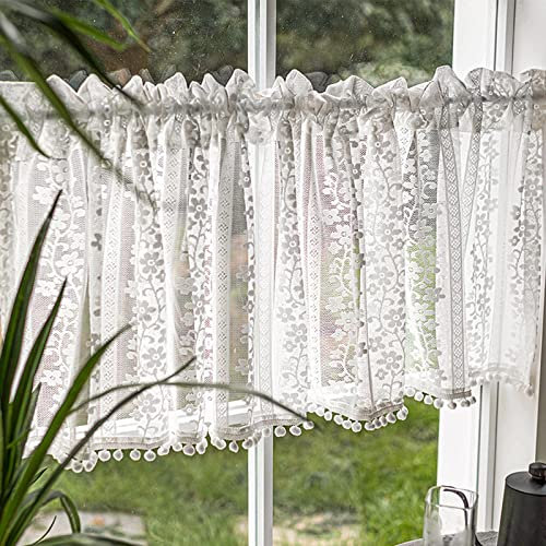V3VOGUE Kurzstores Küche Kurz Gardinen - Kleine Fenster Vorhänge - Scheibengardine Gardinenschals Vintage Voile Vorhänge - Staubdichte Vorhänge Für Schränke, 1 Stück, 150x40 200x50cm
