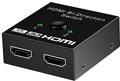 Eono HDMI Splitter HDMI Switch, 4K Bidirektional Switch 2 in 1 Out oder 1 in 2 Out Verteiler, Unterstützt Kompatibel mit HD TV Fire Stick Xbox PS3 PS4