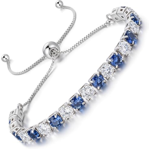 LOVANS Tennisarmband Damen mit 4/5/6 mm Zirkonia Kristall, 18K Vergoldet/Roségold/Silber Armband passt zu Handgelenken von 8-22 cm - Geschenk für Frauen, Mädchen & Mama
