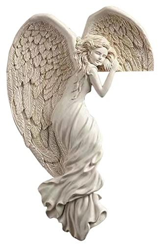 Luckxing Engel-Regalfiguren, Vintage Ecke Engel Figuren Türrahmen Ornament Fairy Door Weihnachten Home Decor, Engelsflügel-Skulptur, Klein Engelsflügel Wand-skulptur, Engel Türrahmen Dekoration