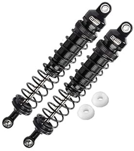 GPM Upgrades Aluminum 6061-T6 Rear Adjustable Spring Dampers for 1/10 Rock Rey LOS03009T1/T2 /1/10 Baja Rey Desert Truck（LOS03008） RC Car (Black)