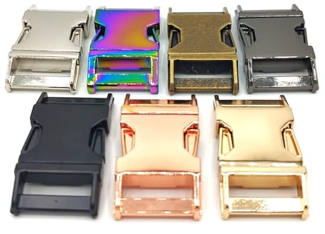 AnseTendance - Fermeture boucle a clip en métal pour sangle passant intérieur de 25mm clipse ceinture sacs à dos à main couture fournitures accessoires mercerie (Doré)