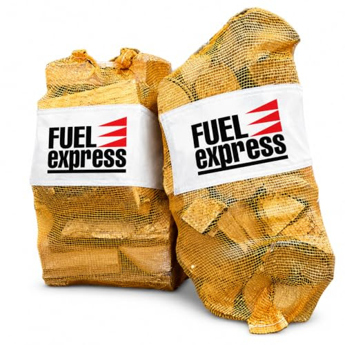 Fuel Express Oak Firewood Nets Extra Large (45L) x 1 - Kiln Dried Logs for Wood Burner, Grate, Fire Pit. Dry Fire Wood For Log Burners, Pizza Oven Wood