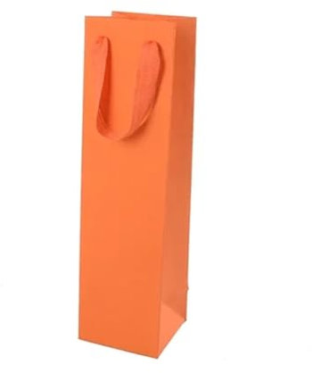 JMORCO Flaschentasche Kraftpapier-Verpackungsbeutel, Regenschirm, isolierter Becher, Geschenk, Handverpackungsbeutel, kleine Flasche, frischer Rotwein-Verpackungsbeutel(Orange,10 PCS_9X8X28CM)