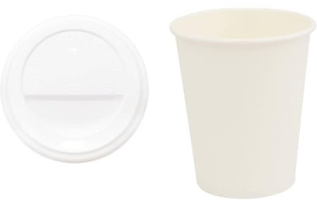 vidaXL Tasses à café en Papier avec couvercles 1000 pcs 8oz 200ml, gobelet en Papier, gobelet à café jetable, gobelet jetable pour Boisson Chaude